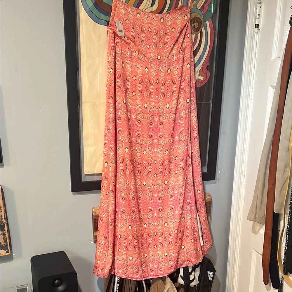 Free People Fitted Maxi Skirt with High Slit